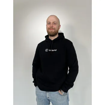 Pánská mikina Mikina Kniland s bílým logem (unisex) Barva: Navy, Velikost: L