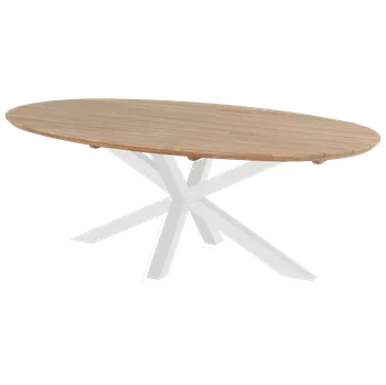 Zahradní nábytek Zahradní oválný stůl Stephanie 240x140cm, bílá HN53631203