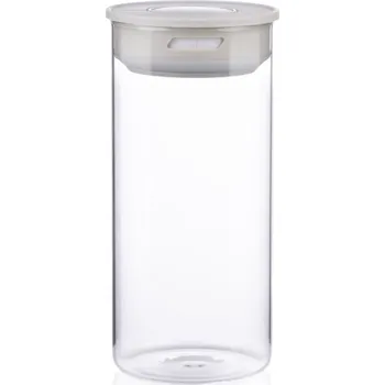 Dóza na potraviny ALPINA Skleněná dóza 21,5 cm bílá