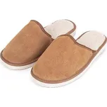 Vlnka Dámské kožené pantofle s ovčí vlnou EU 36