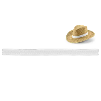 Klobouk JEAN RIB. Přírodní slaměný klobouk 1 Pásek, 650 x 20 Sublimace - cena v ceně, 1 barva