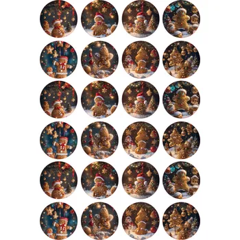 Jedlá dekorace na dort VÁNOCE-38 Materiál: Jedlý papír