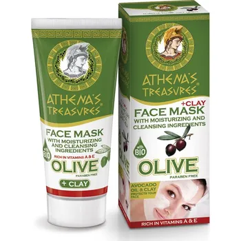 Pleťová maska Athena's Treasures Čistící maska na obličej s olivovým a avokádovým olejem (50 ml)