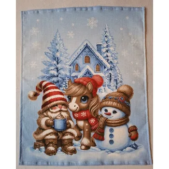 Utěrka Utěrky utěrka waflová Skřítek a Sněhulák