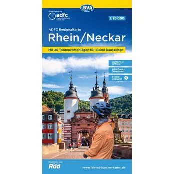 ADFC-Regionalkarte Region Rhein/Neckar, 1:75.000, mit Tagestourenvorschlägen, reiß- und wetterfest, E-Bike-geeignet, GPS-Tracks - Allgemeiner Deutscher Fahrrad-Club e.V. (ADFC)
