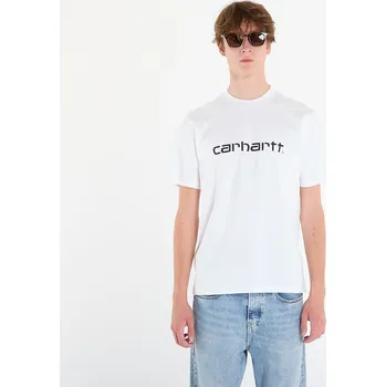 Pánské tričko Tričko Carhartt WIP S/S Script T-Shirt UNISEX White/ Black XS
