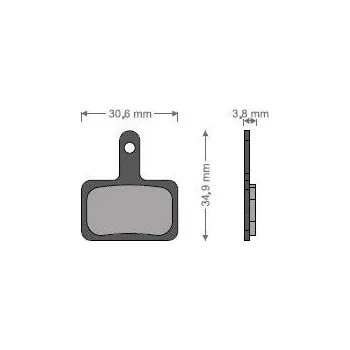 Brzdová destička BRENTA BIKE brzdové destičky E-BIKE MTB / silniční / elektrické vhodné pro SHIMANO DEORE BR-M575, BR-M525, BR-M515, BR-T615, BR-M506, BR-M505, BR-MT500, BR-M495, BR-M486, BR-M485, BR-M475 BR129 (BRENTA BIKE brzdové destičky E-BIKE MTB / silniční /)