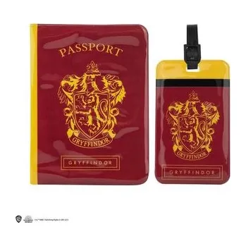 Peněženka Harry Potter set Pouzdro na pas a visačka na kufr - Nebelvír