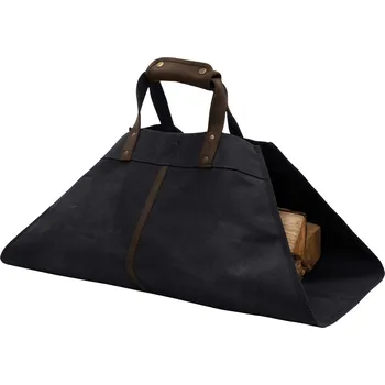 Taška BACKWOODS na dřevo plátěná ČERNÁ