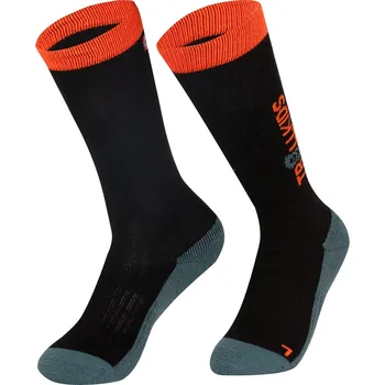 TROLLKIDS DĚTSKÉ LYŽAŘSKÉ PONOŽKY TROLLKIDS, BLACK / STORMY BLUE / FLAME ORANGE Velikost: 39-42