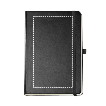 Zápisník TWAIN. Zápisník A5 s linkovanými listy v barvě slonové kosti Sítotisk (plast, papír) (max. 3 barvy, 100 x 180mm) 1 barva 10 Přední