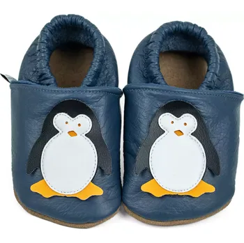 Capáčky AFELO Kožené capáčky - PINGU tmavě modrý 3-4 roky