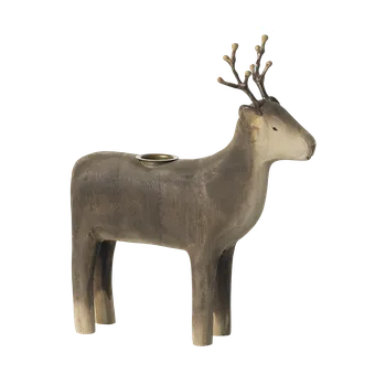 Vánoční svícen Maileg Vánoční dřevěný svícen Large reindeer