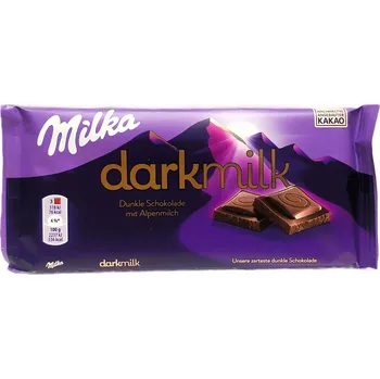 Čokoláda Milka Darkmilk tmavá čokoláda z alpského mléka 85g