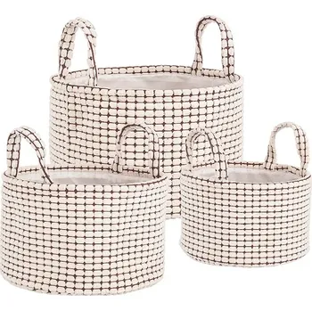 Úložný box Sada úložných košů Bizzotto Nicky 3-pack 219056 bílá 00X