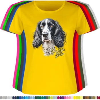 Dámské oblečení damske-levne-bavlnene-tricko-digitalni-potisk-anglicky-setr Barva: Yellow - žlutá, velikost: S