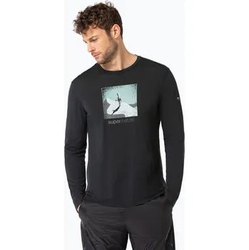 Pánské tričko Pánské tričko Longsleeve super.natural Almost Done jet black/various