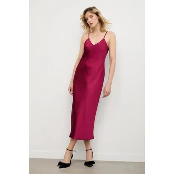 Dámské šaty Šaty Answear.LAB vínová barva, maxi 51325 83X, vel. S