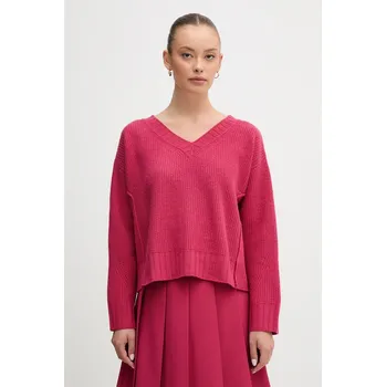Dámský svetr Svetr s příměsí vlny United Colors of Benetton růžová barva, 126WD402Z 42X, vel. XS