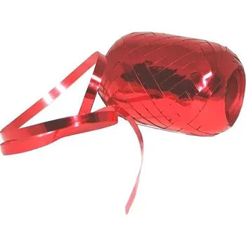 Vánoce GOBA Vázací stuhy šíře 5 mm × 20 m, metalická červená - balení 12 ks