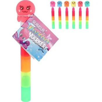 Zvýrazňovač Zvýrazňovač chobotnice pětibarevný popisovač 5v1 6 barev