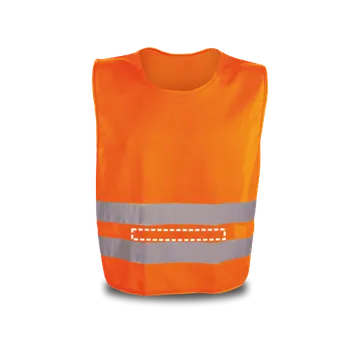 THIEM. Reflexní vesta ze 100% polyesteru 3 Middle front, 280 x 30 Transfer, 1 barva