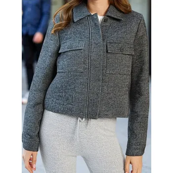 Dámský kabát Sinsay - Košilová bunda - šedá - 557FH-90M - 557FH-90M-XS