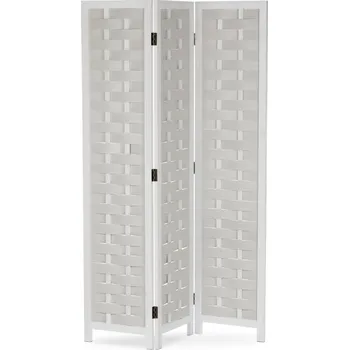 Paraván 3dílný paravan MAKOTO 180 x 180 cm bílá