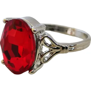 Prsten Stříbrný Prstýnek Velká Zirkon Kámen z Chirurgické Oceli Vintage