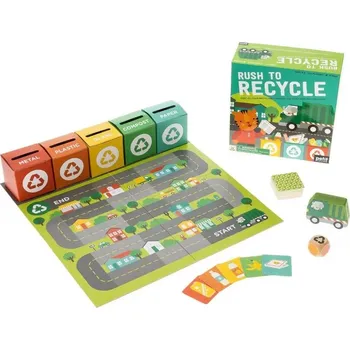 Desková hra Společenská hra Petit Collage PTC626 Rush to Recycle Board Game Dětská, Zelená, A4 Petit Collage