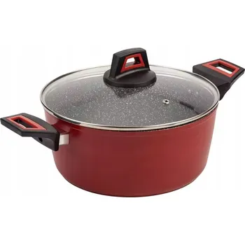 Hrnec Hrnec nepřilnavý hrnec NAVA TAURUS 28 cm červený + POKLICE