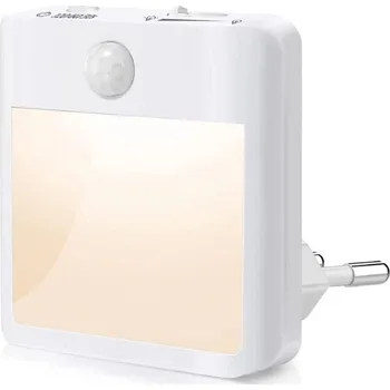 Noční LED světlo s pohybovým senzorem - teplé bílé - EU zástrčka