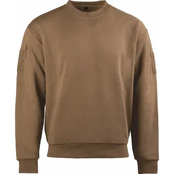 Pánská mikina Pánská mikina sportovní Mil-Tec Tactical Sweatshirt Round Neck Dark Coyote L