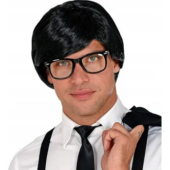 Karnevalová paruka Widmann paruka krátké vlasy černá s ofinou