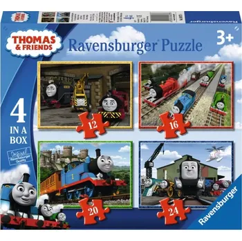 Puzzle ravensburger puzzle mašinka tomáš 4v1 (12, 16, 20, 24 dílků)