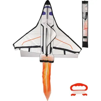 Létající drak Drak létající vesmírný raketoplán nylonový 104x80cm v látkovém sáčku