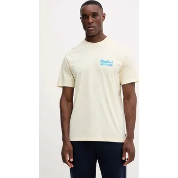 Bavlněné tričko Rip Curl pánské, béžová barva, s potiskem, 0U7MTE 12X, vel. XXL