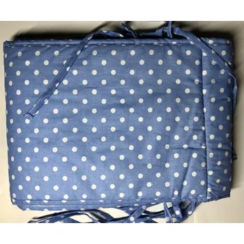 Dětská postýlka Mantinel do postýlky modrý s puntíky