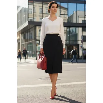 Dámská sukně Lotika Lněná zavinovací česká sukně midi Premium quality 1110325