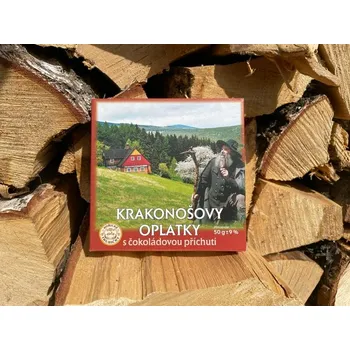 Hořické trubičky - Olča s.r.o. Krakonošův mls - Lázeňské oplatky čokoládové, 50 g