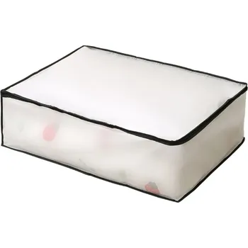 Úložný box Arte Regal Textilní úložný box na uschování oblečení a ložního prádla, WHITE KIPIT, 60x45x30, bílý