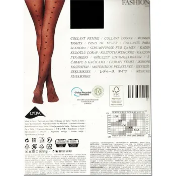 Dámské punčochy CALZEDONIA PUNČOCHÁČE vzor 40 DEN černé barvy vel. 1/2 srdíčka