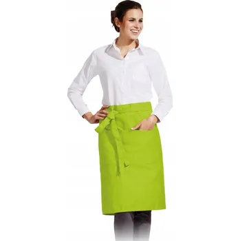 Kuchyňská zástěra Zástěra Zapaska s vázanými kapsami limetka