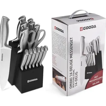 Kuchyňský nůž 14-dílná sada kuchyňských nožů se stojanem Gooda