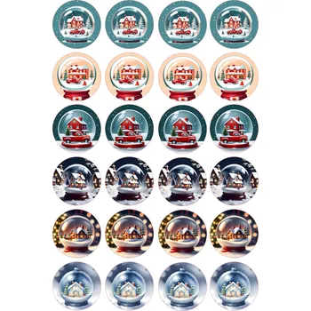 Jedlá dekorace na dort VÁNOCE-48 Materiál: Jedlý papír