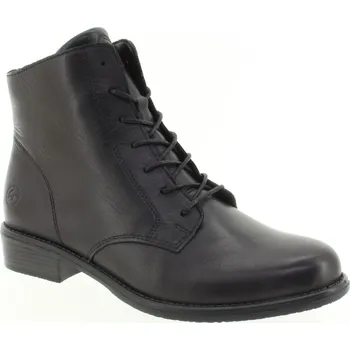 Dámské kozačky REMONTE Dámský černý kožený kotník D0F73-01-265 Velikost 38