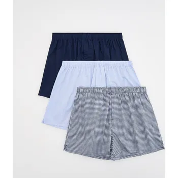 Reserved - Sada 3 boxerek loose - modrá - 043ES-55X - 043ES-55X-M