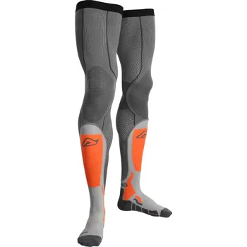Pánské ponožky Motokrosové nadkolenky / vysoké motokosové ponožky ACERBIS X-LEG PRO VENTED barva šedá/oranžová (dlouhé ponožky určené pro použití s chrániči kolen a ortézami)