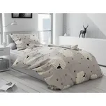 Povlečení mikroplyš OVEČKA šedé, 140x200 / 70x90 cm