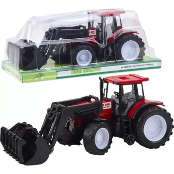 autíčko Traktor pro děti s přední lžící, červený